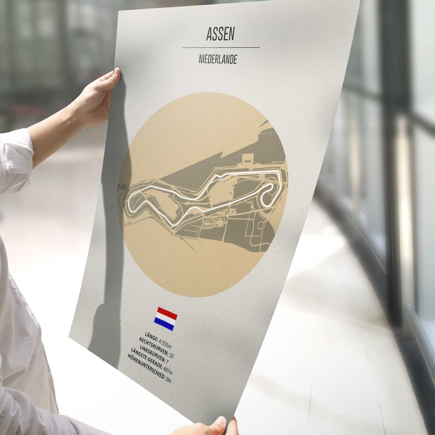 Poster der MotoGP Rennstrecke "Assen"