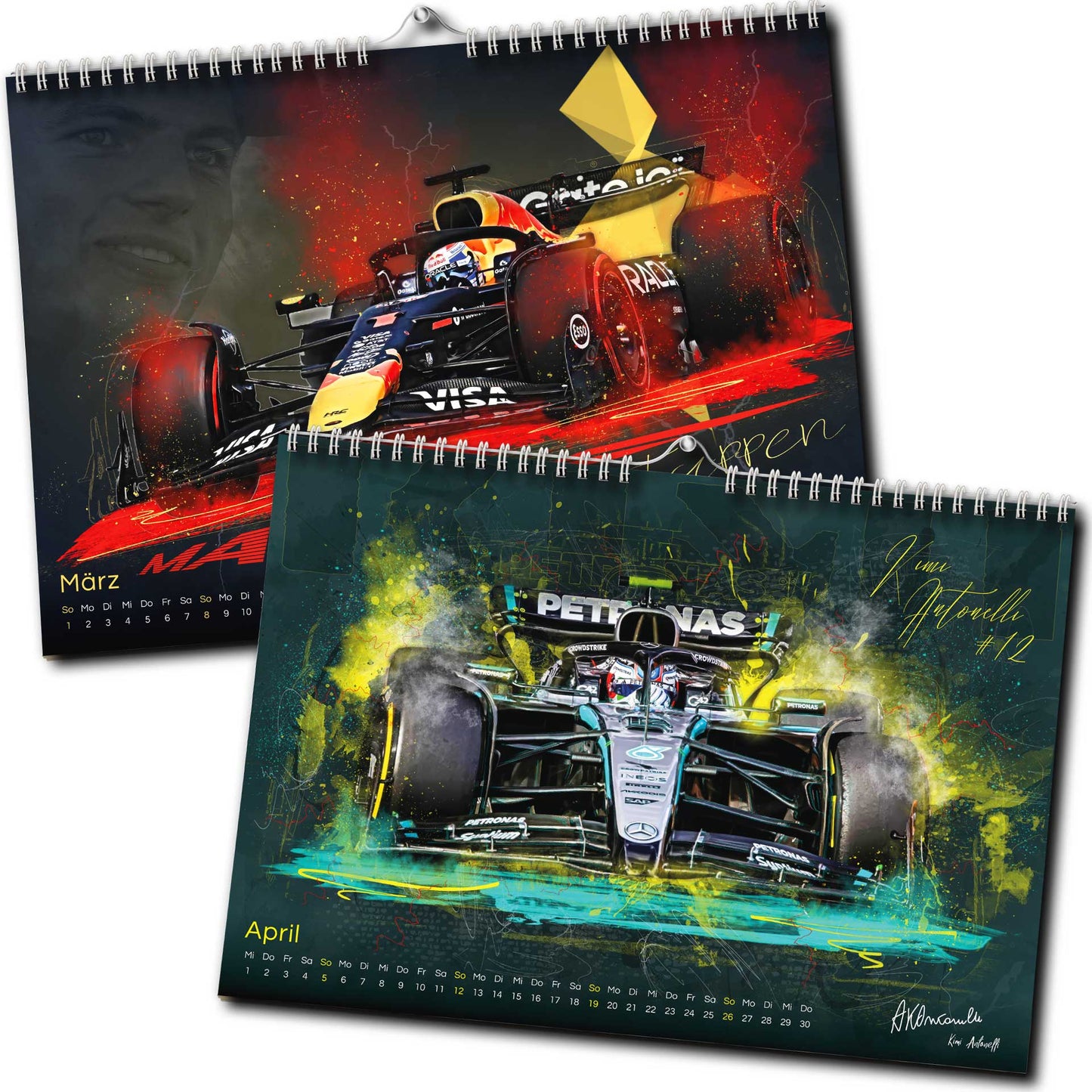 PITLANE1 | Formel 1 Kalender 2026 | DINA3 | Wandkalender Formel1 | ca. 42x30cm | Artwork Edition
