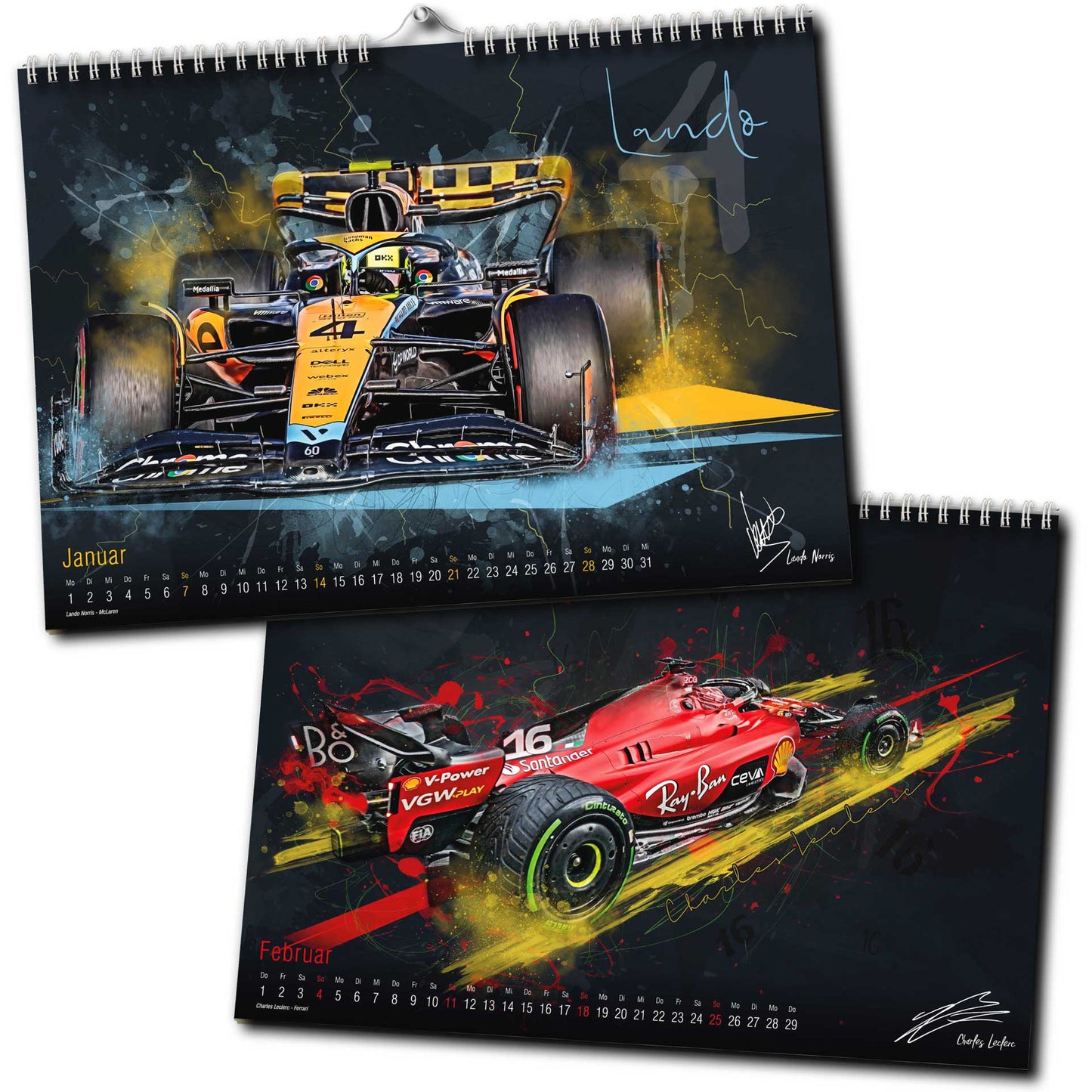 PITLANE1 | Formel 1 Kalender 2024 | DINA3 | Wandkalender Formel1 | ca. 42x30cm | Artwork Edition