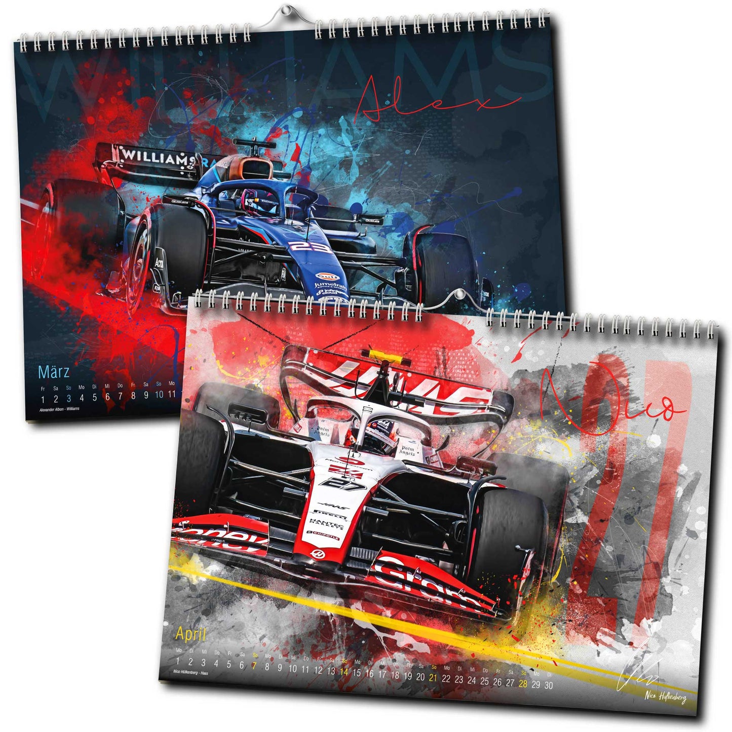 PITLANE1 | Formel 1 Kalender 2024 | DINA3 | Wandkalender Formel1 | ca. 42x30cm | Artwork Edition