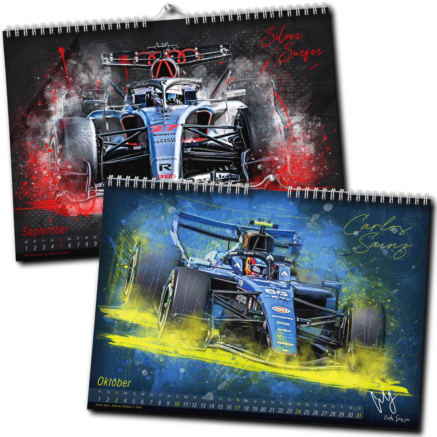 PITLANE1 | Formel 1 Kalender 2027 | DINA3 | Wandkalender Formel1 | ca. 42x30cm | Artwork Edition