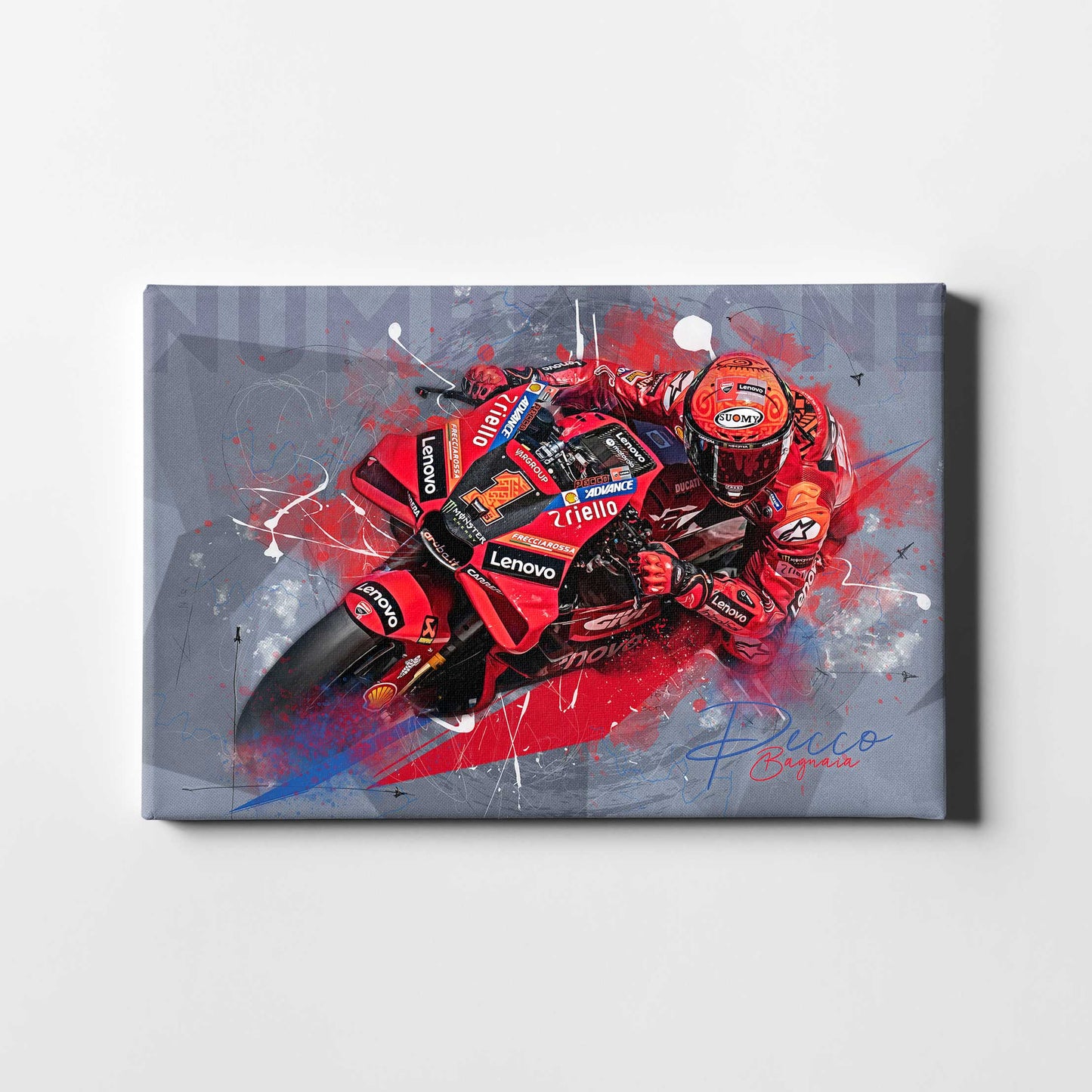 Leinwand Kunstdruck - Francesco Bagnaia - "Number One"