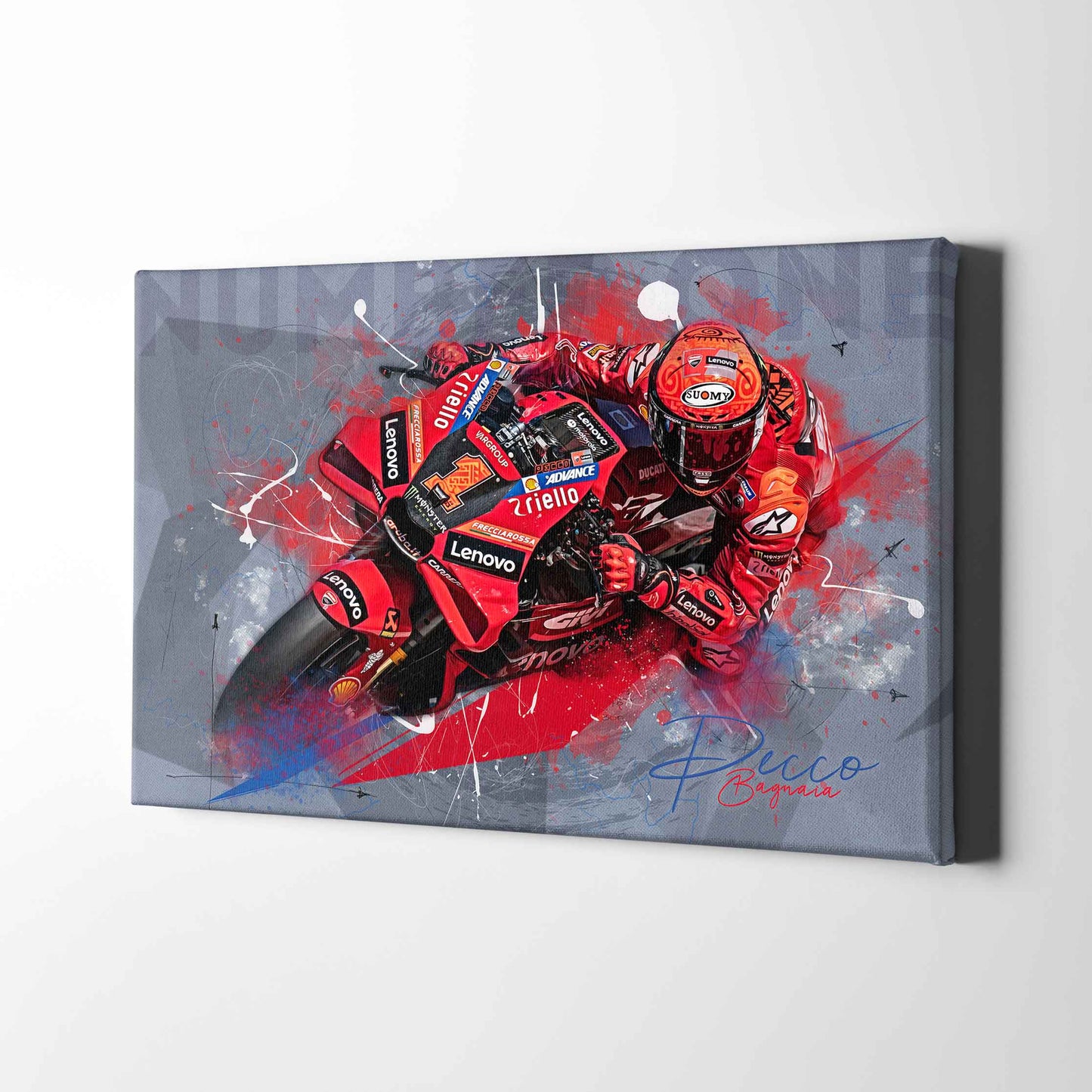 Leinwand Kunstdruck - Francesco Bagnaia - "Number One"