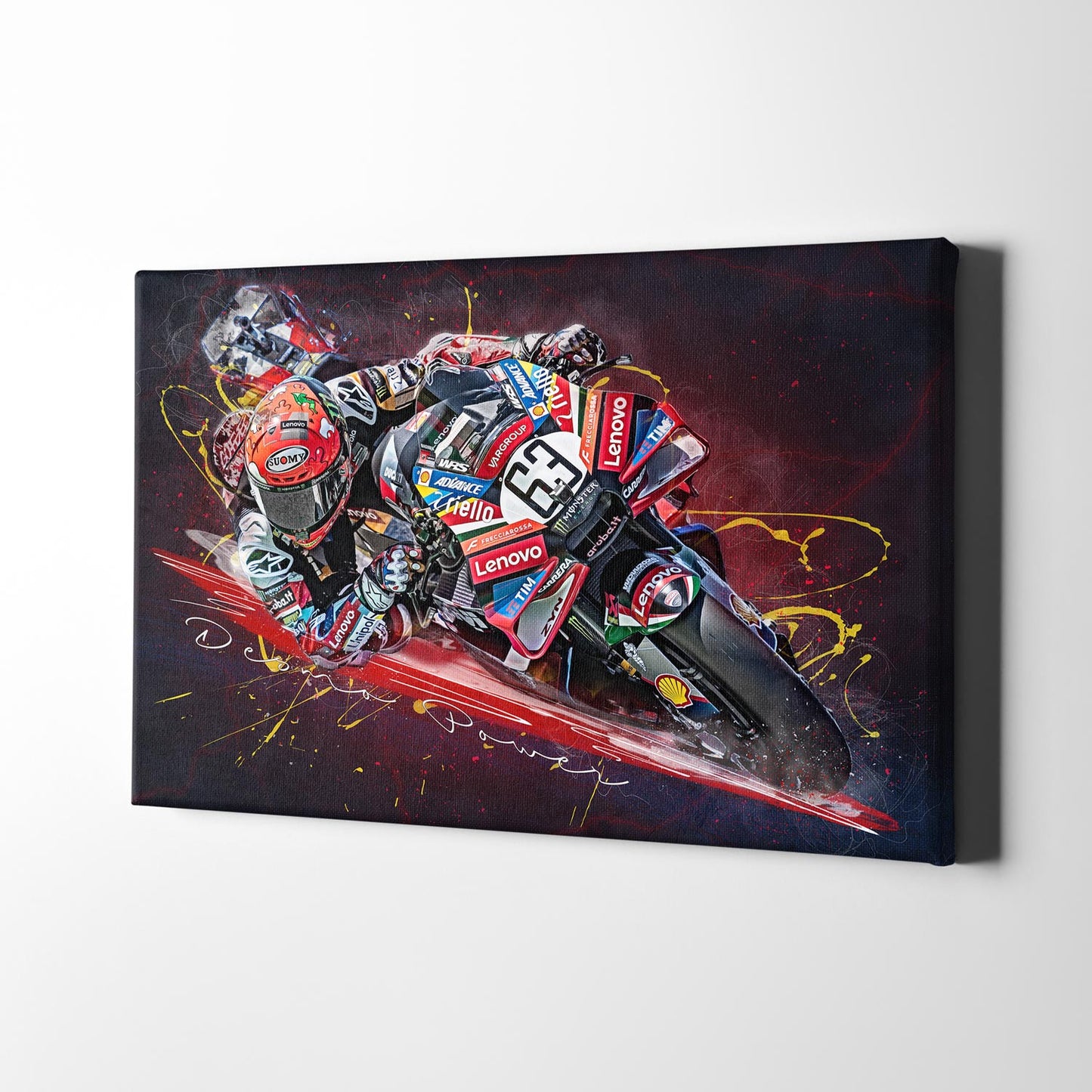 Leinwand Kunstdruck - Francesco Pecco Bagnaia - "Desmo" - FB08