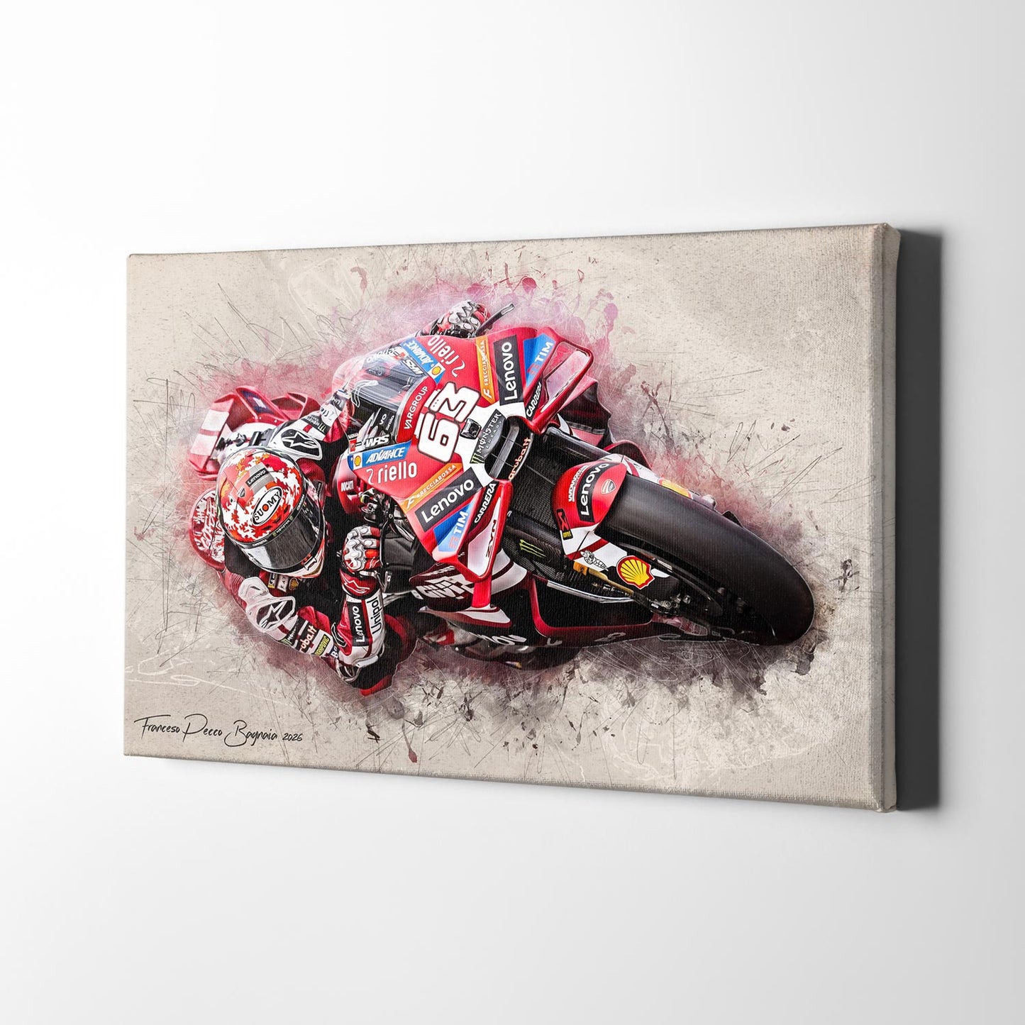 Leinwand Kunstdruck - Francesco Pecco Bagnaia - "Classic 2026" - FB09