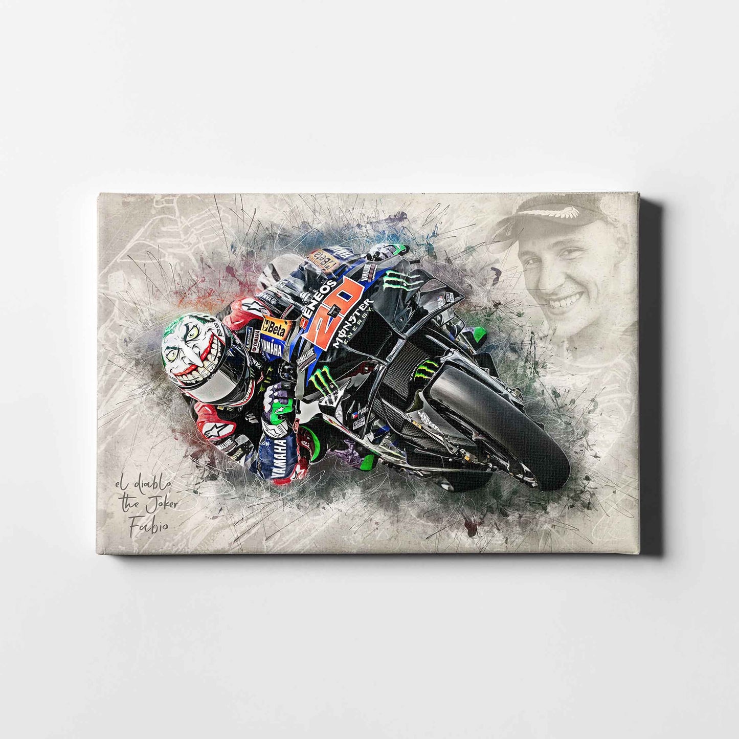 Leinwand Kunstdruck - Fabio Quartararo - "JOKER" - FQ11