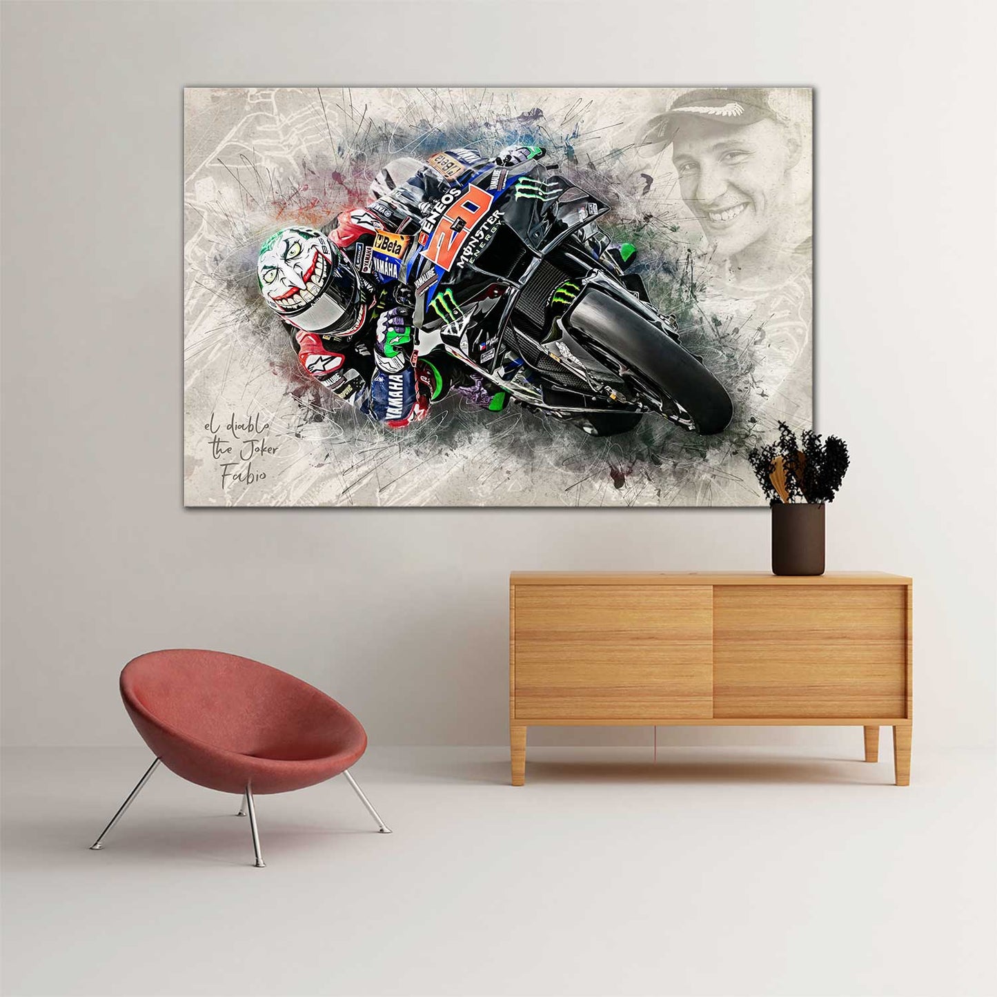Leinwand Kunstdruck - Fabio Quartararo - "JOKER" - FQ11