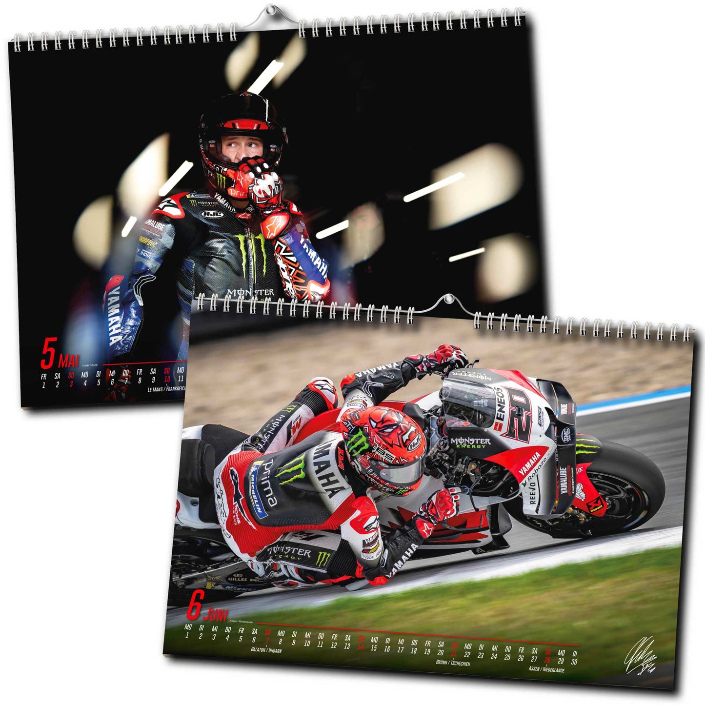 Fabio Quartararo Kalender 2026 | DINA3 | Wandkalender | ca. 42x30 | MotoGP Kalender