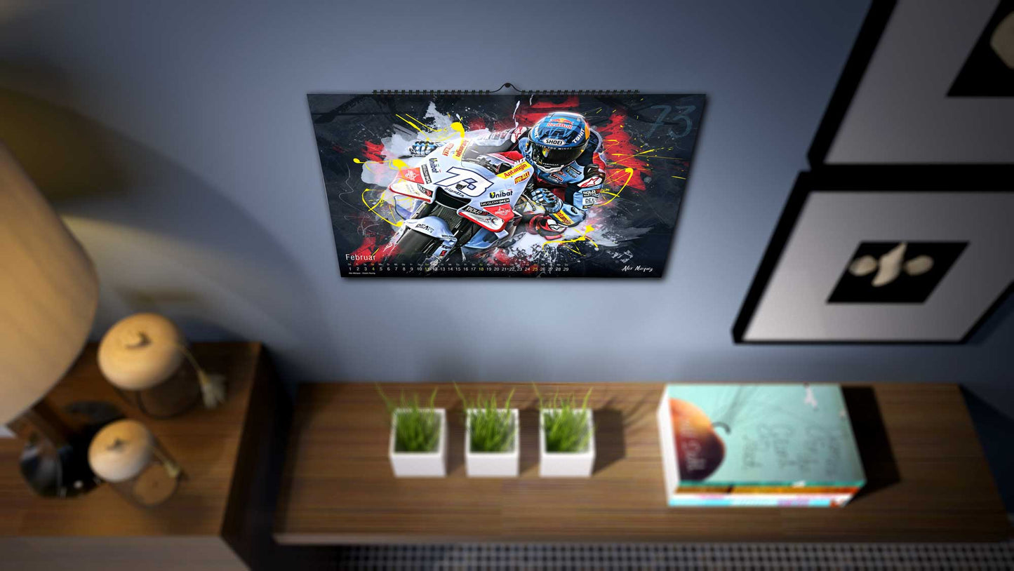Grand Prix Artworks Limited Edition 250 Stück | Kalender 2024 - Premium Wandkalender im Format DIN A2 - RIESIG