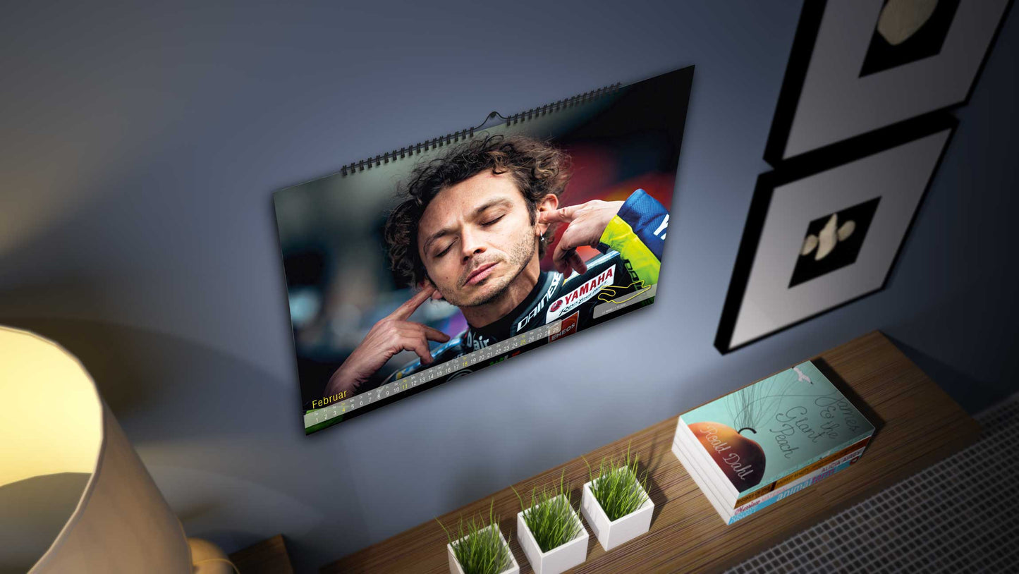 Valentino Rossi Kalender 2024 - Premium Wandkalender im Format DIN A2 - RIESIG