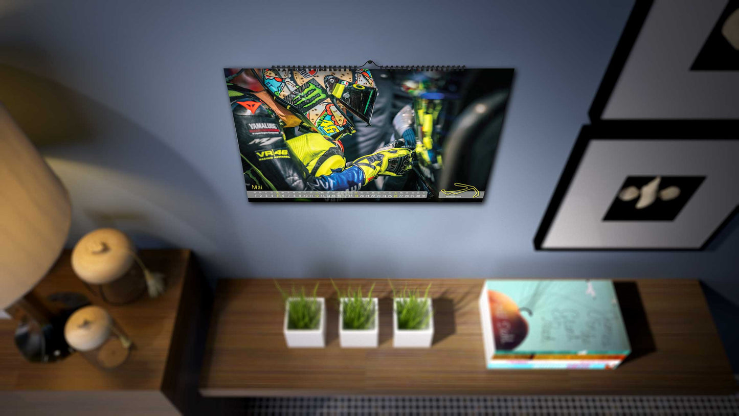 Valentino Rossi Kalender 2024 - Premium Wandkalender im Format DIN A2 - RIESIG