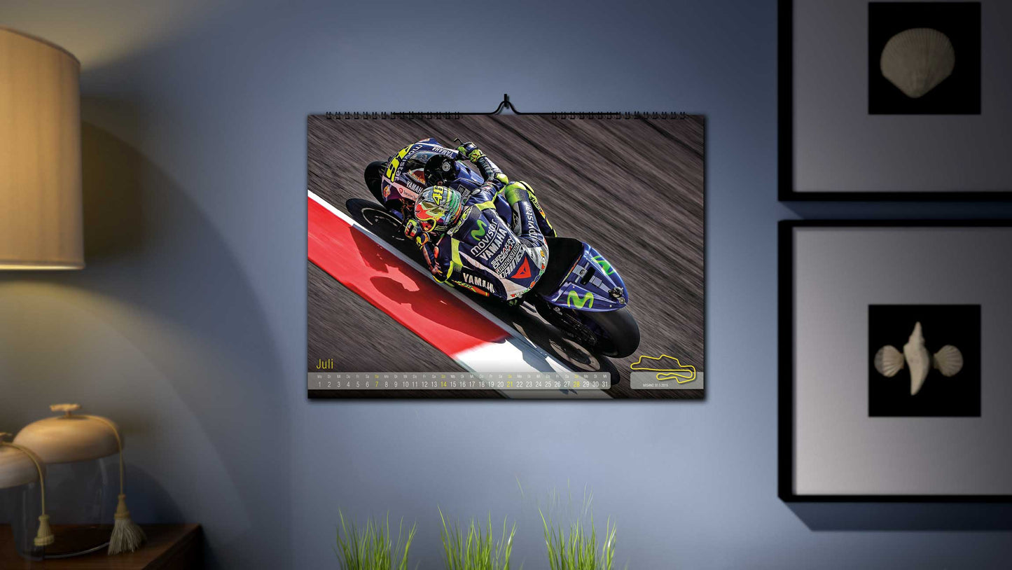 Valentino Rossi Kalender 2024 - Premium Wandkalender im Format DIN A2 - RIESIG
