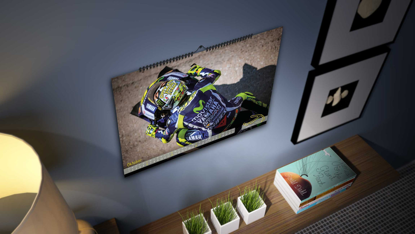 Valentino Rossi Kalender 2024 - Premium Wandkalender im Format DIN A2 - RIESIG