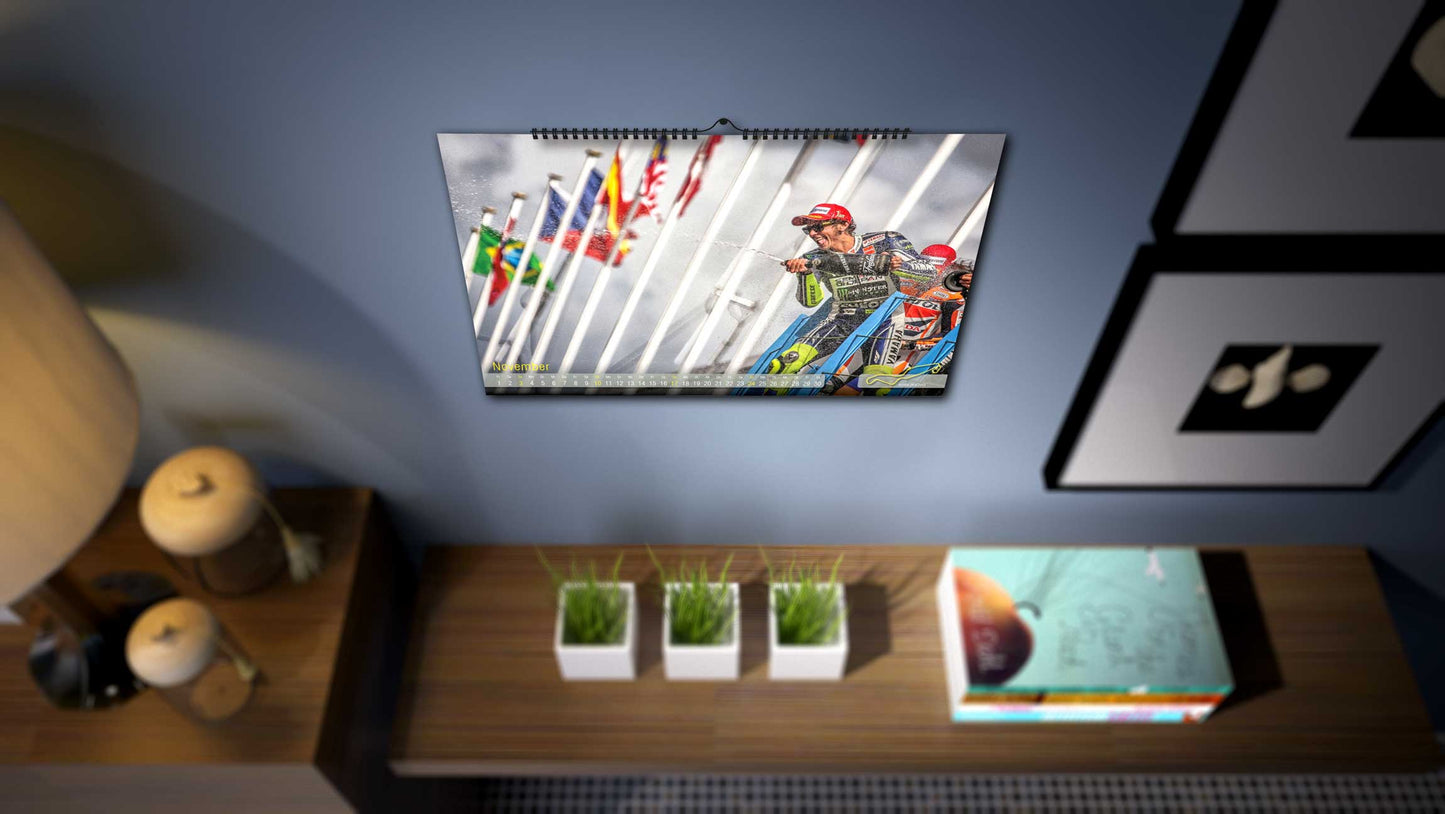 Valentino Rossi Kalender 2024 - Premium Wandkalender im Format DIN A2 - RIESIG