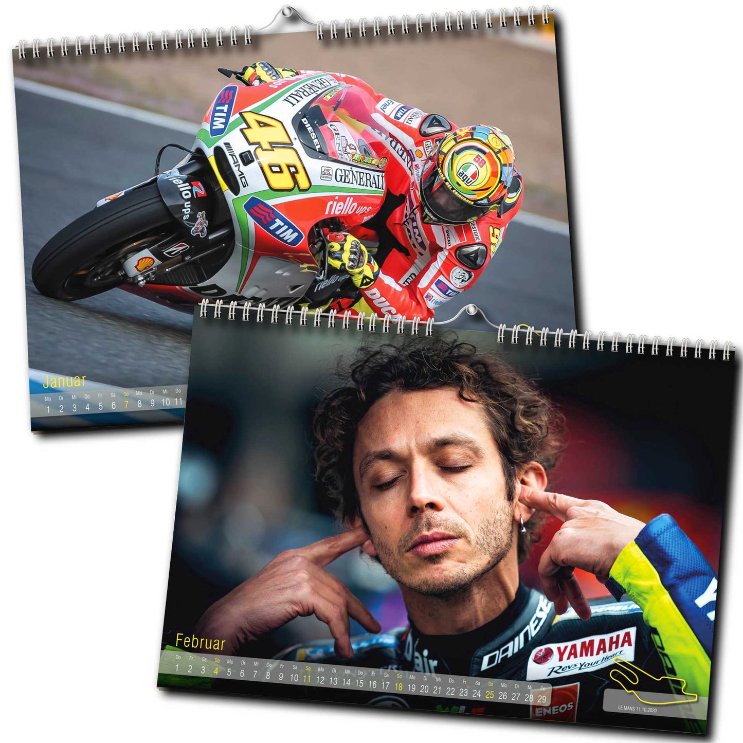 Valentino Rossi Kalender 2024 - Premium Wandkalender im Format DIN A2 - RIESIG