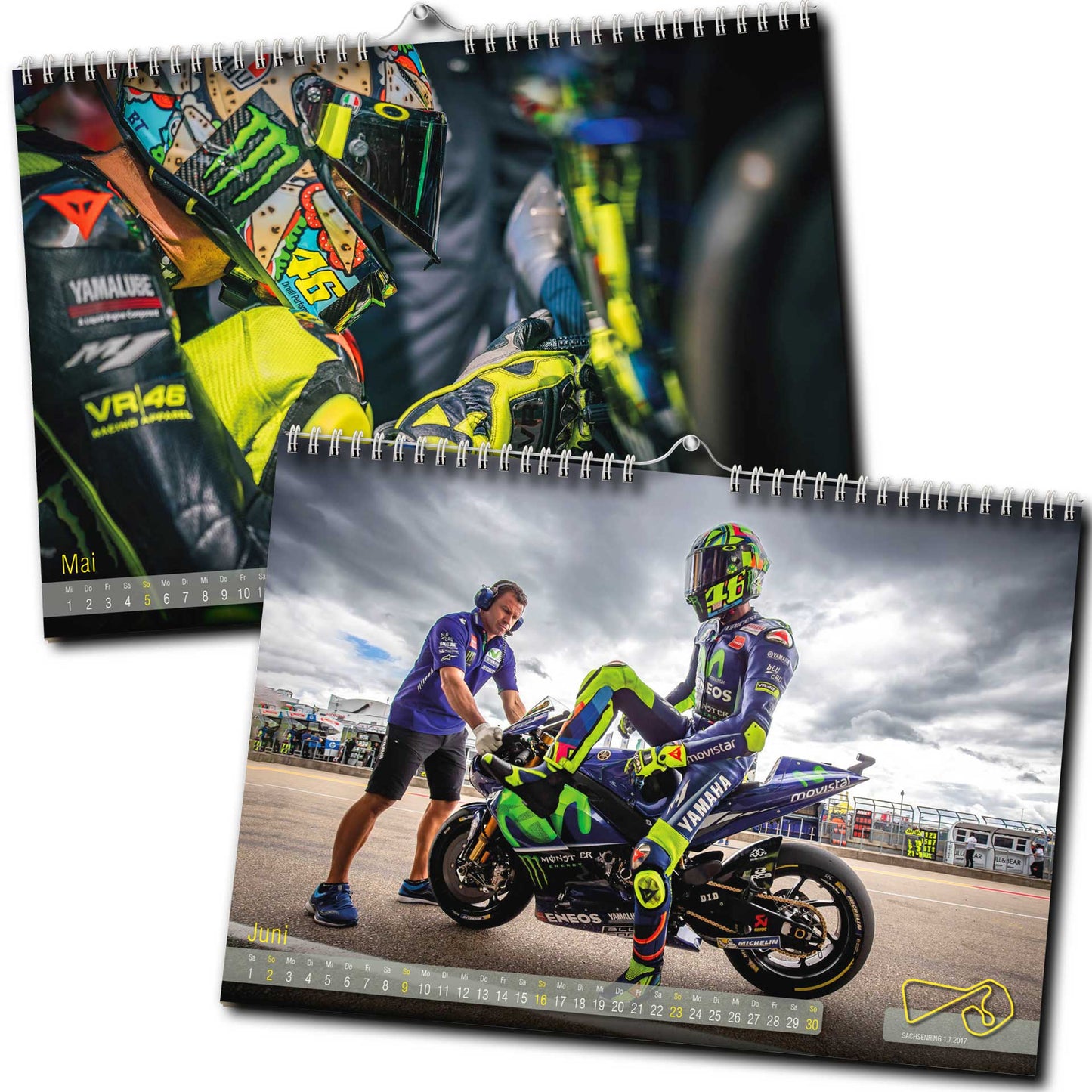 Valentino Rossi Kalender 2024 - Premium Wandkalender im Format DIN A2 - RIESIG