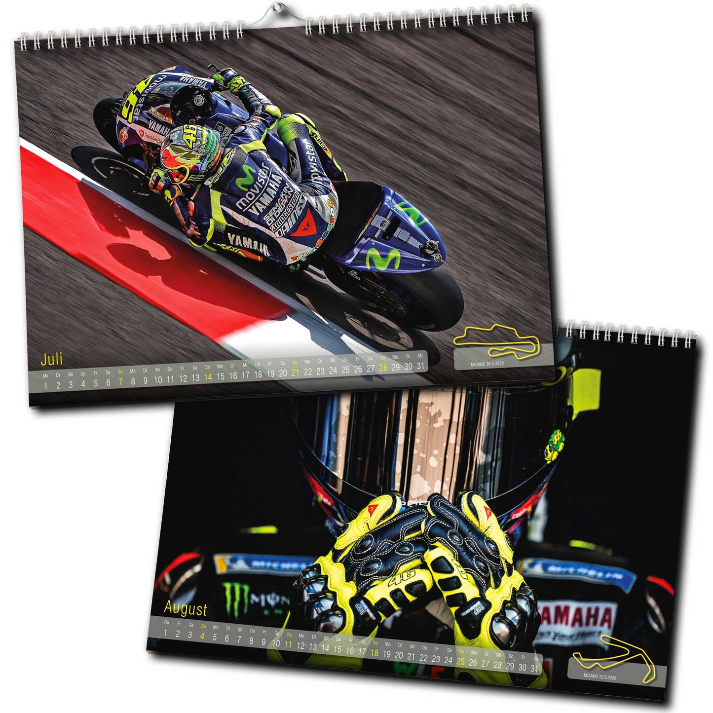 Valentino Rossi Kalender 2024 - Premium Wandkalender im Format DIN A2 - RIESIG