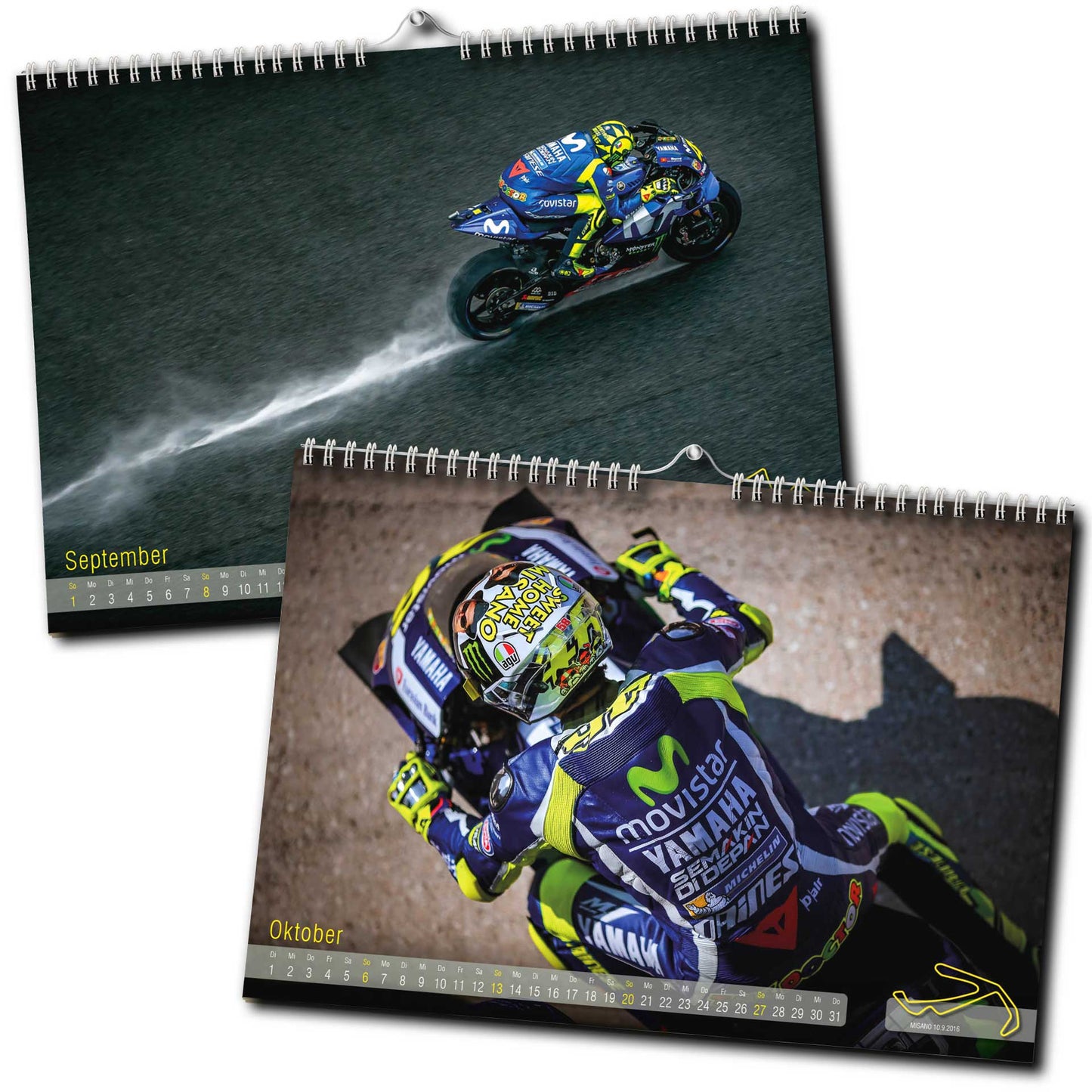 Valentino Rossi Kalender 2024 - Premium Wandkalender im Format DIN A2 - RIESIG