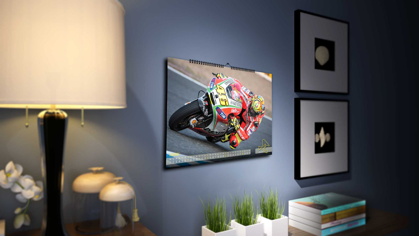 Valentino Rossi Kalender 2024 - Premium Wandkalender im Format DIN A2 - RIESIG