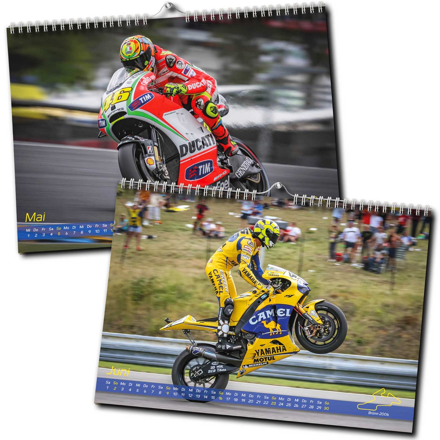 Valentino Rossi Kalender 2024 | DINA3 | Wandkalender Valentino Rossi | ca. 40x30 | MotoGP Kalender