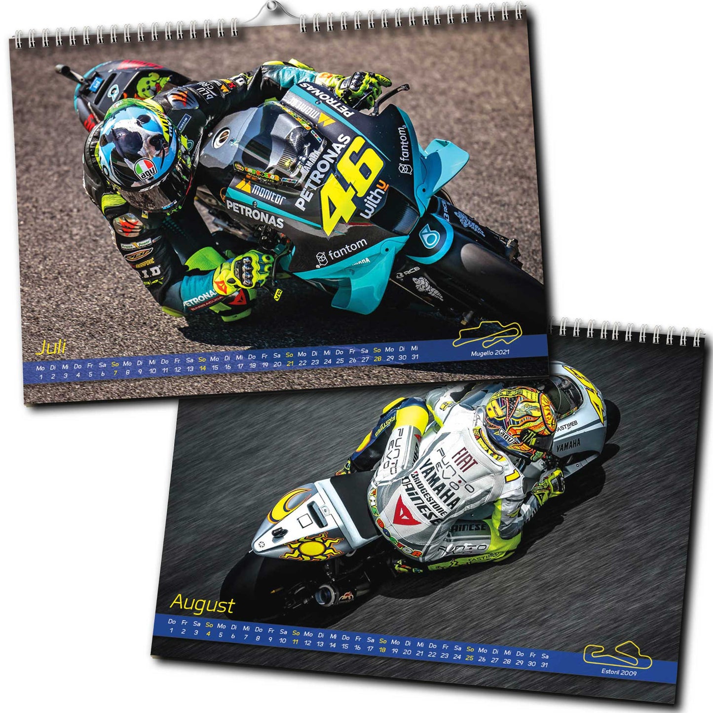 Valentino Rossi Kalender 2024 | DINA3 | Wandkalender Valentino Rossi | ca. 40x30 | MotoGP Kalender