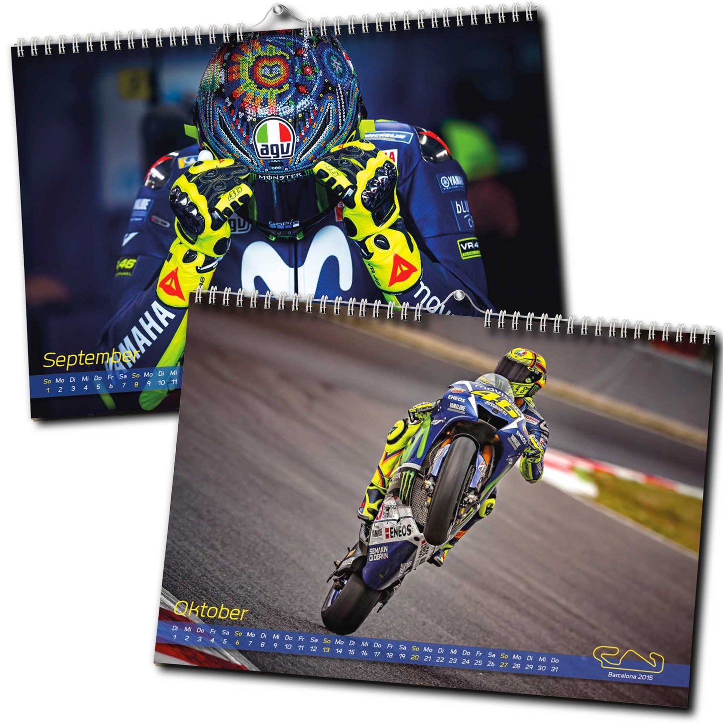 Valentino Rossi Kalender 2024 | DINA3 | Wandkalender Valentino Rossi | ca. 40x30 | MotoGP Kalender