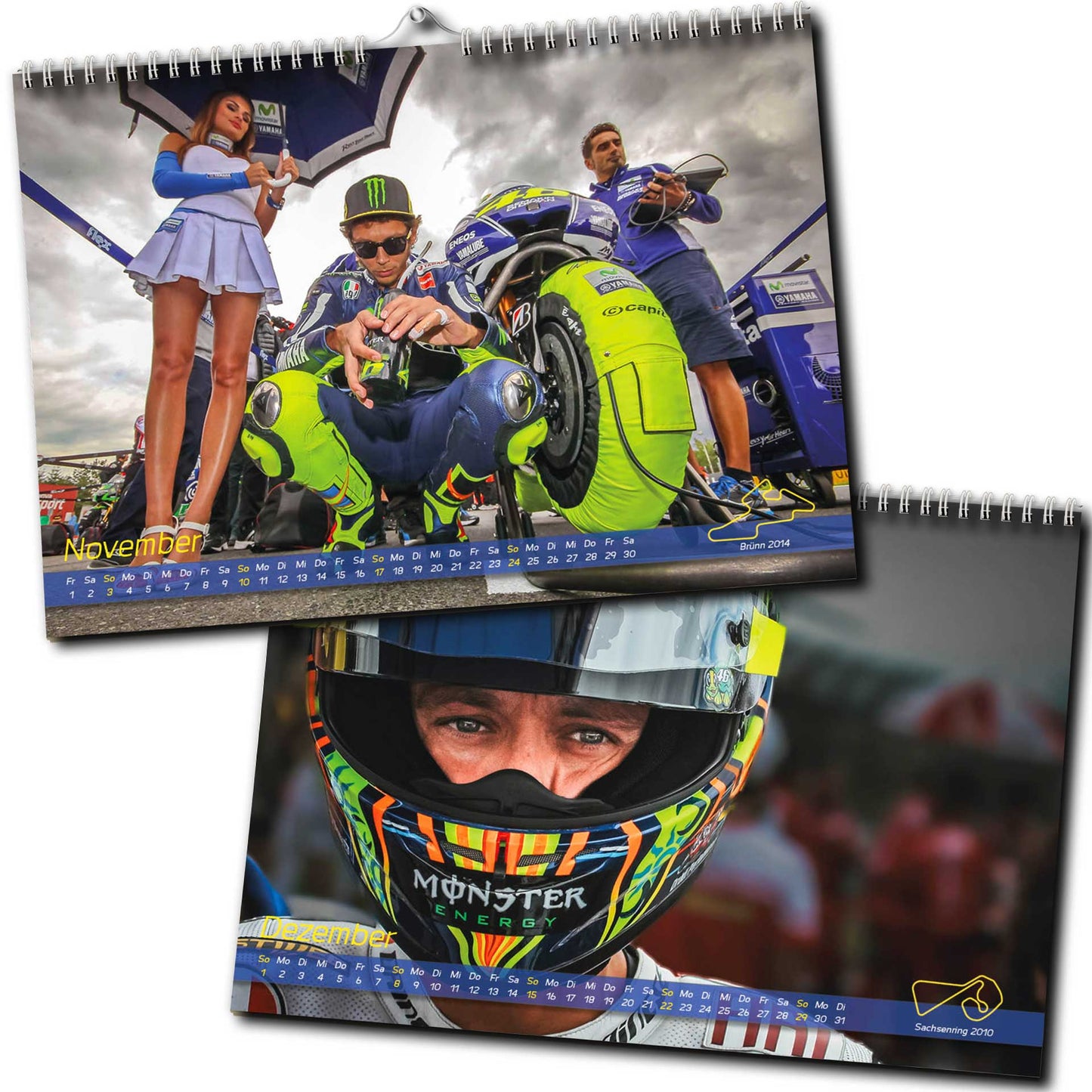 Valentino Rossi Kalender 2024 | DINA3 | Wandkalender Valentino Rossi | ca. 40x30 | MotoGP Kalender