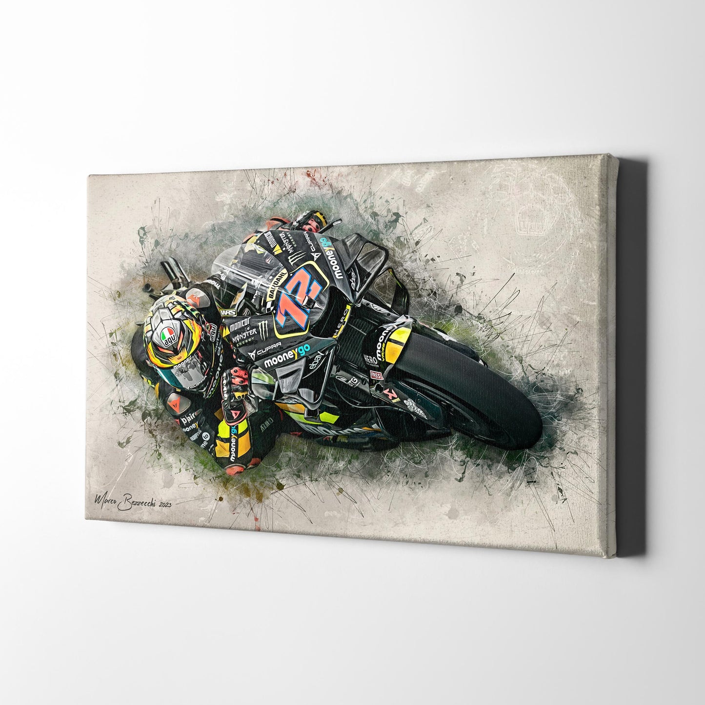 Leinwand Kunstdruck - Marco Bezzecchi - "Classic 2023"