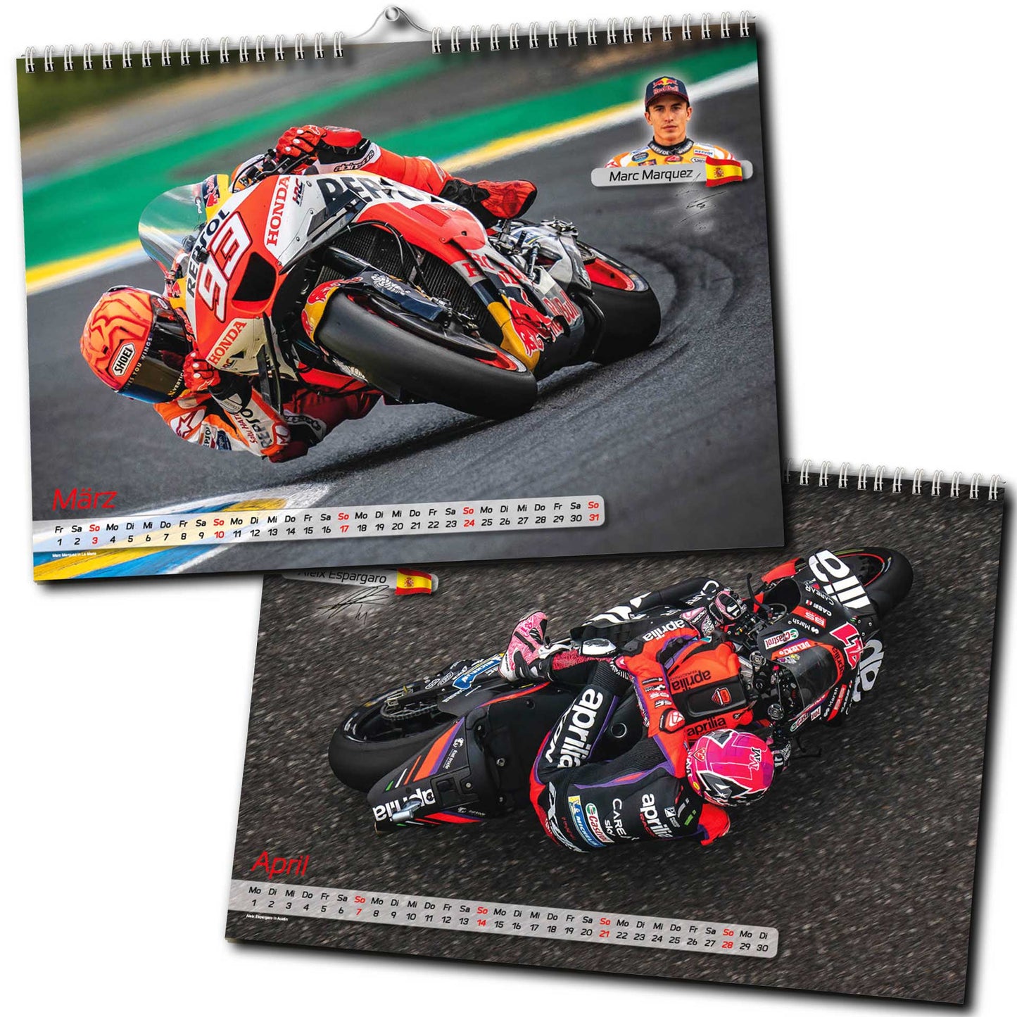Motorrad Grand Prix Kalender 2024 - Premium Wandkalender - MotoGP