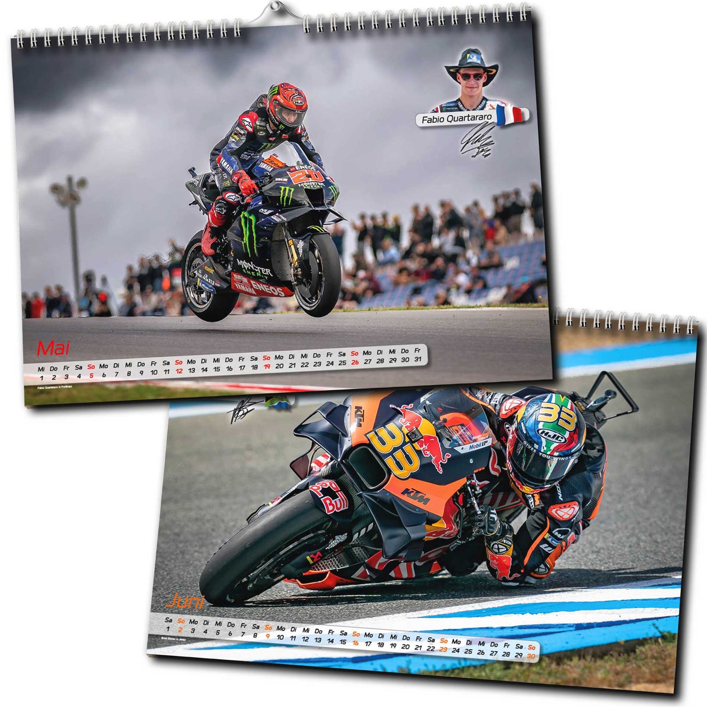 Motorrad Grand Prix Kalender 2024 - Premium Wandkalender - MotoGP
