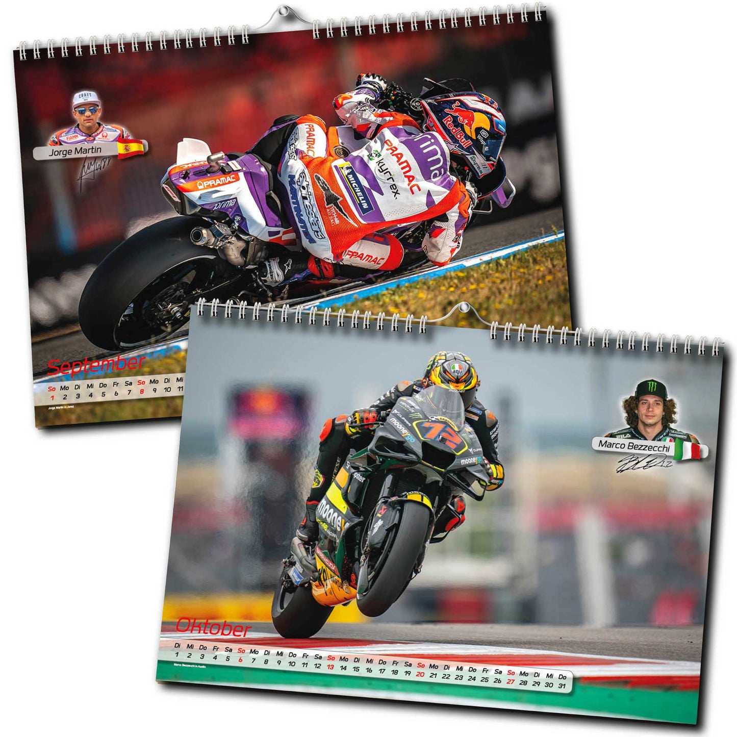 Motorrad Grand Prix Kalender 2024 - Premium Wandkalender - MotoGP