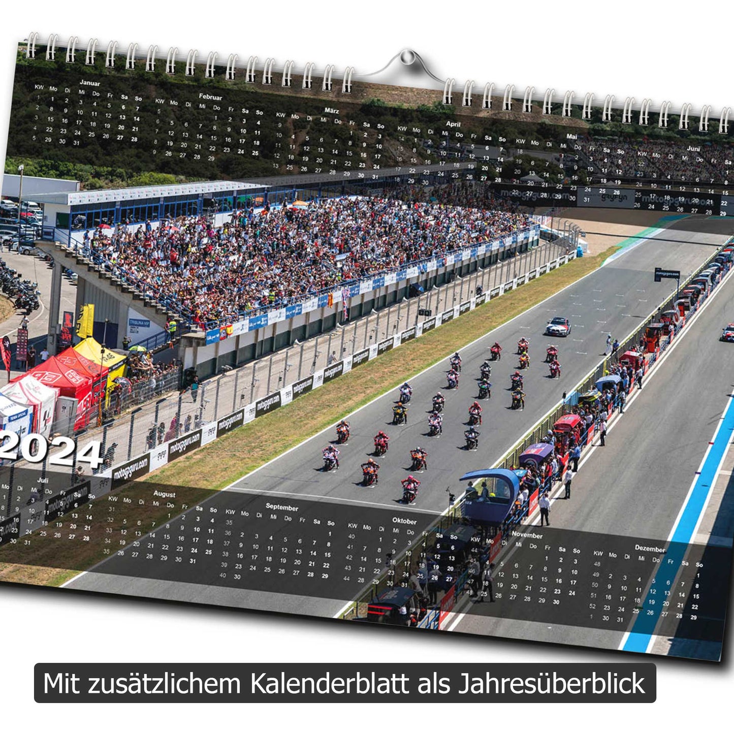 Motorrad Grand Prix Kalender 2024 - Premium Wandkalender - MotoGP