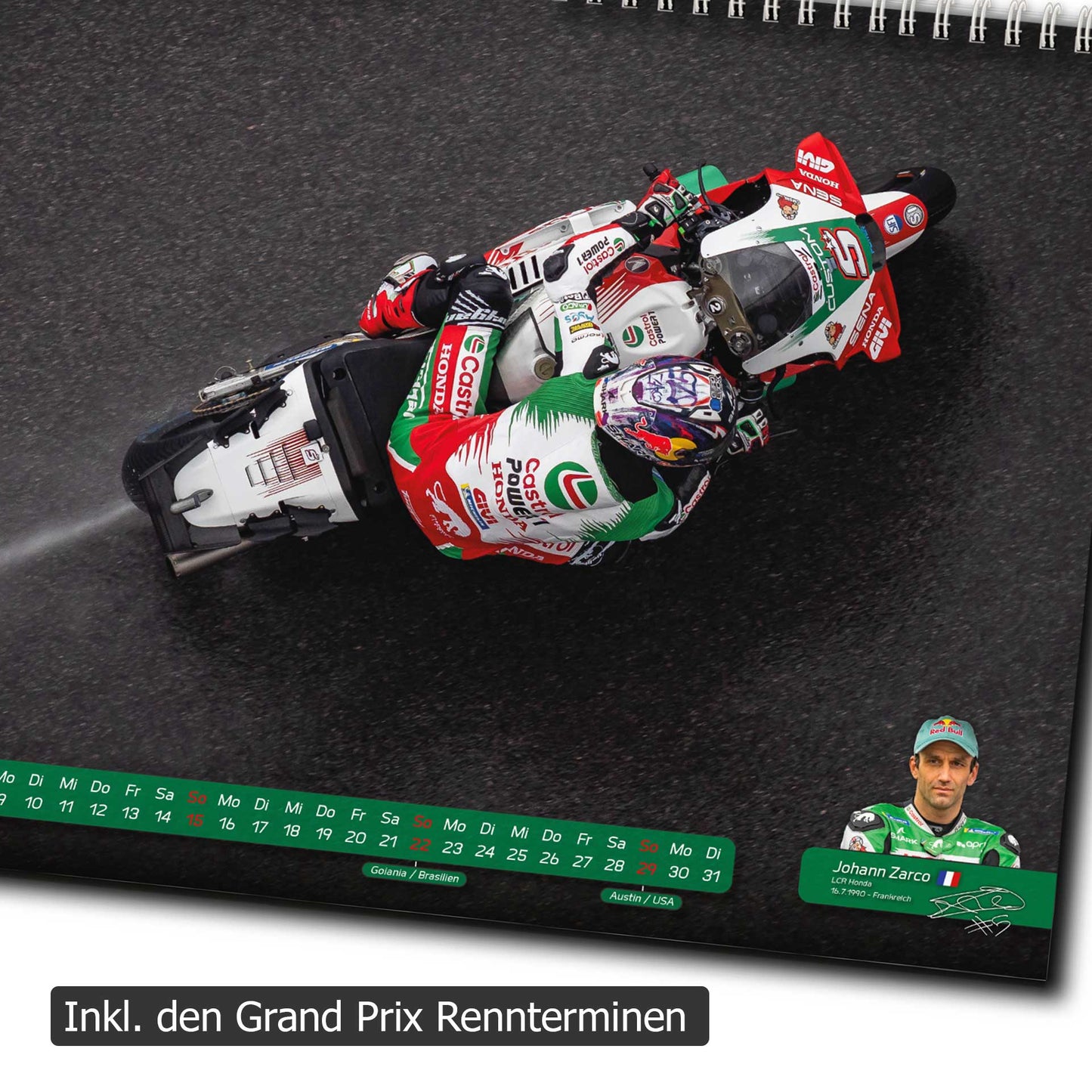 Motorrad Grand Prix Kalender 2026 - Premium Wandkalender - MotoGP