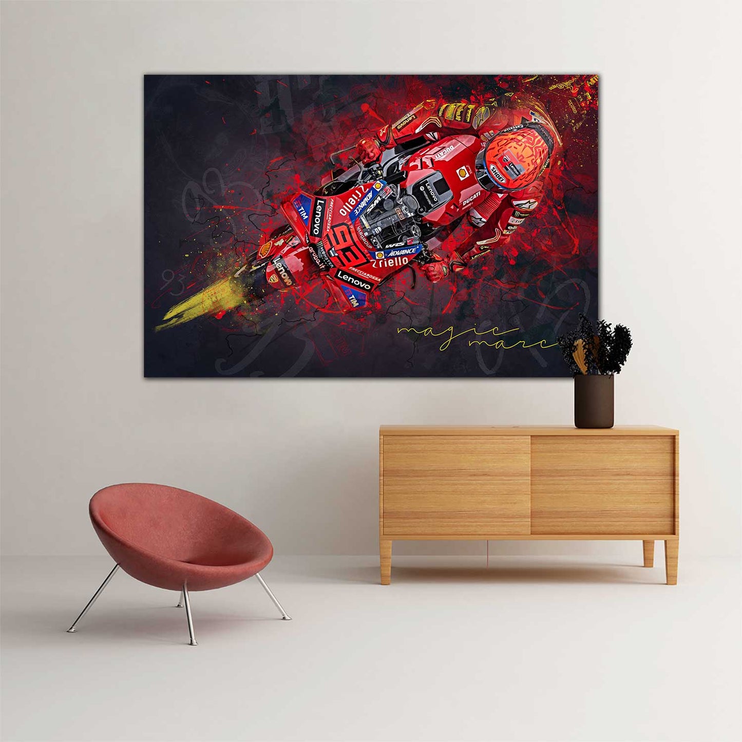 Leinwand Kunstdruck - Marc Marquez - "red magic" - MM26