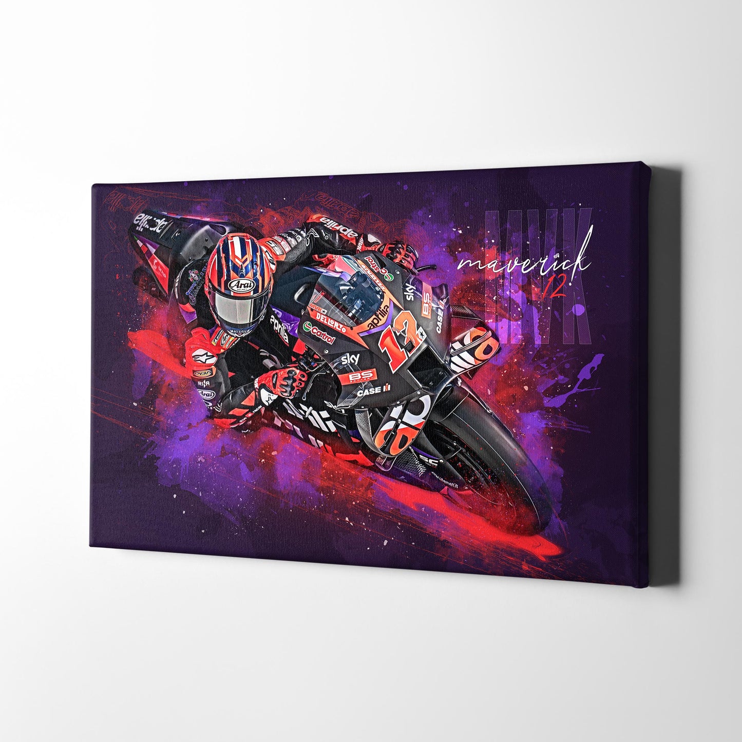 Leinwand Kunstdruck - Maverick Vinales - "MVK24"
