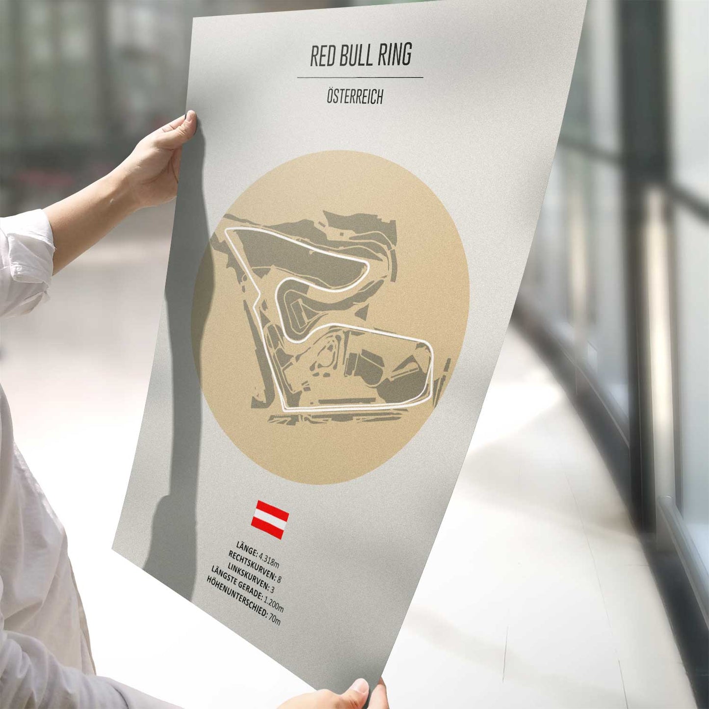 Poster der MotoGP und Formel 1 Rennstrecke "Red Bull Ring"