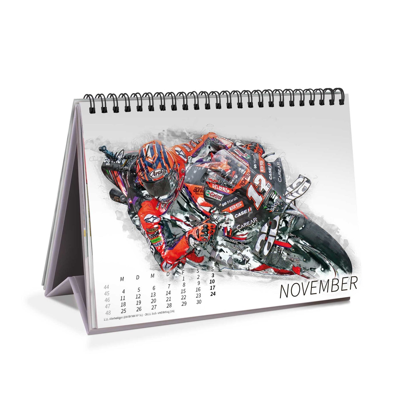 Tischkalender Motorrad Grand Prix Artwork - 2024