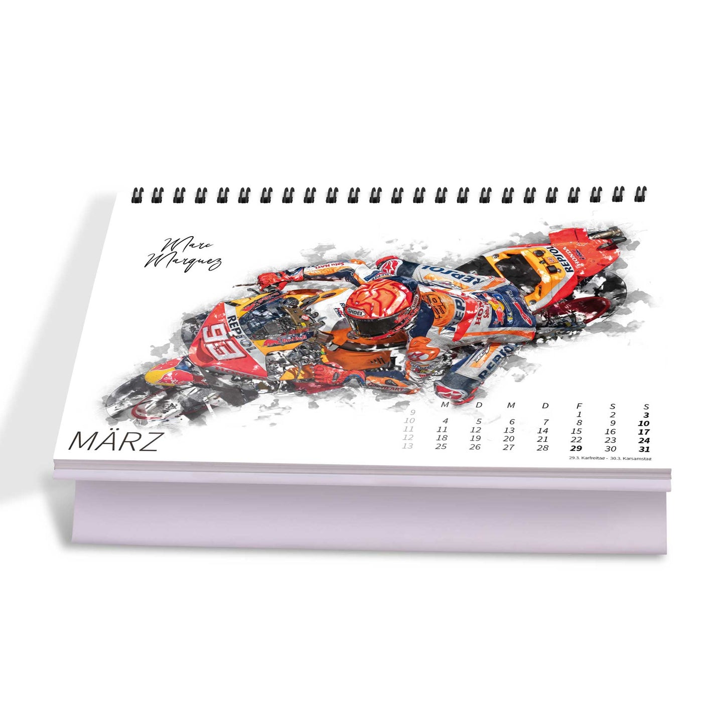 Tischkalender Motorrad Grand Prix Artwork - 2024
