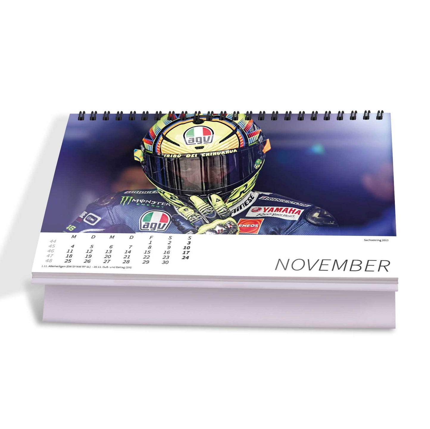 Tischkalender Valentino Rossi "back in the days" 2024