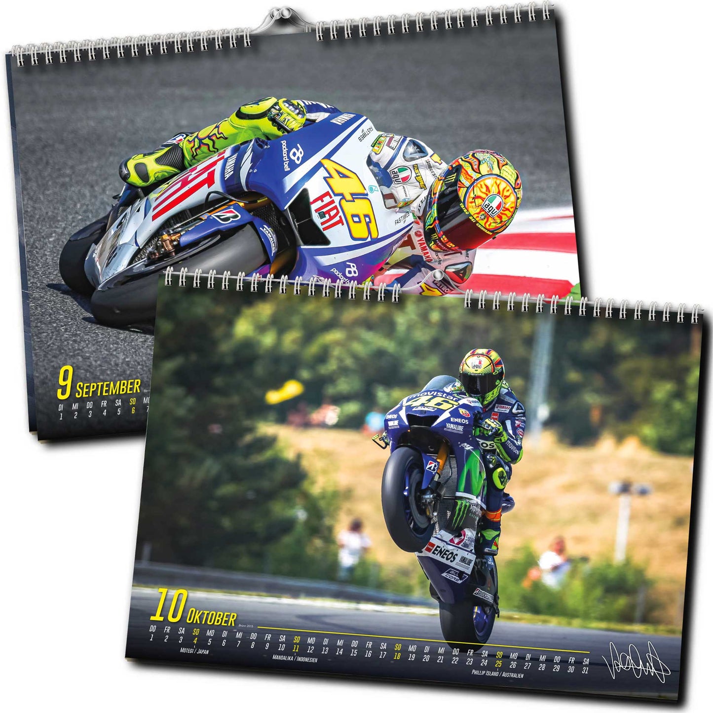 Valentino Rossi Kalender 2026 | DINA3 | Wandkalender Valentino Rossi | ca. 42x30 | MotoGP Kalender