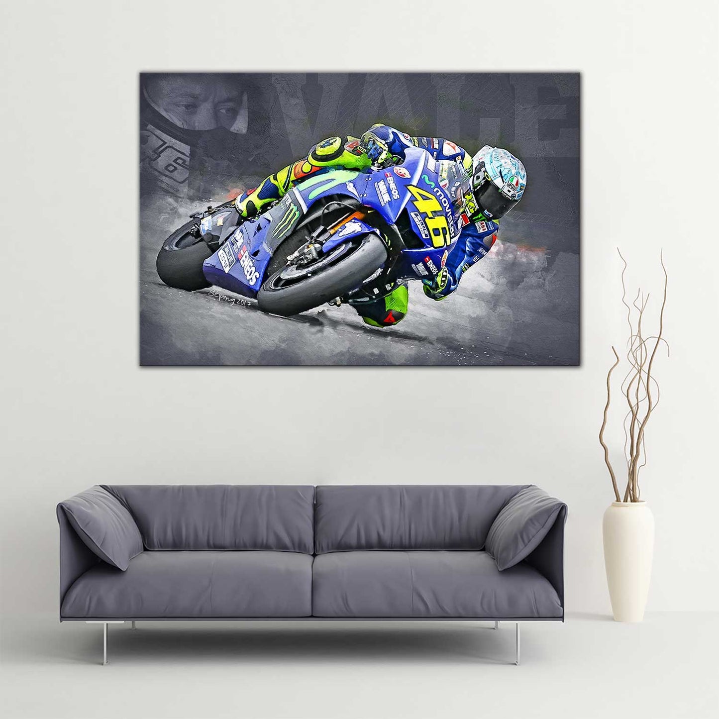 Leinwand Kunstdruck - Valentino Rossi - "VALE" - VR86
