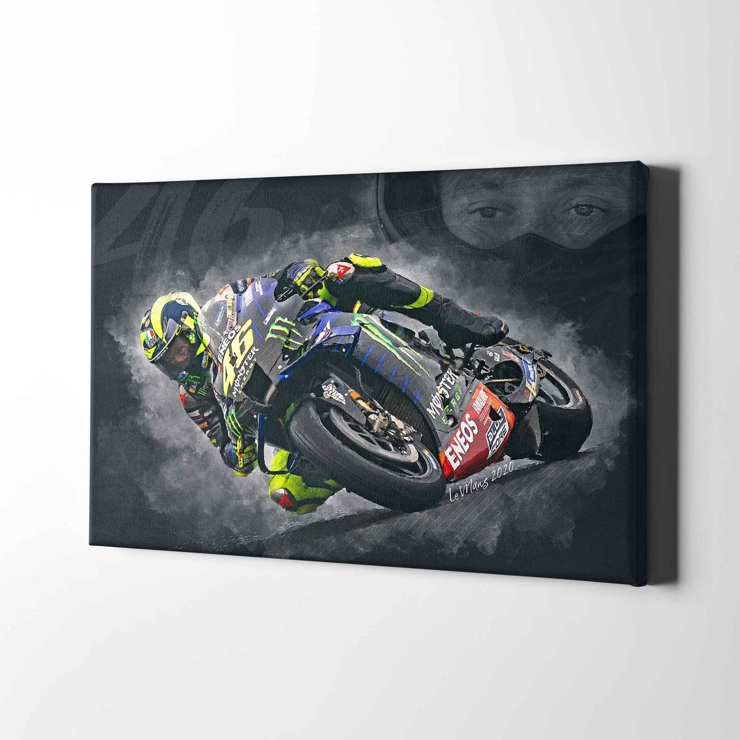 Leinwand Kunstdruck - Valentino Rossi - "46" - VR90