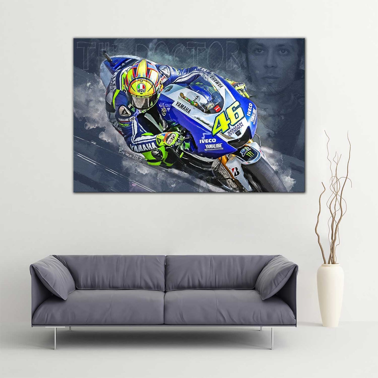 Leinwand Kunstdruck - Valentino Rossi - "The Doctor" - VR93