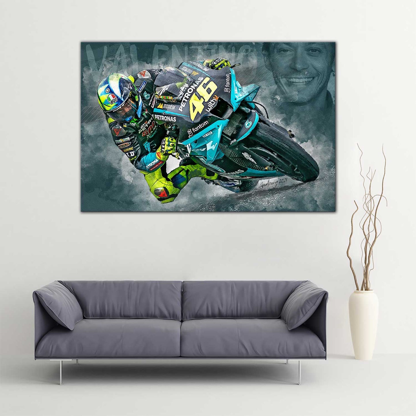 Leinwand Kunstdruck - Valentino Rossi - "Valentino" - VR94