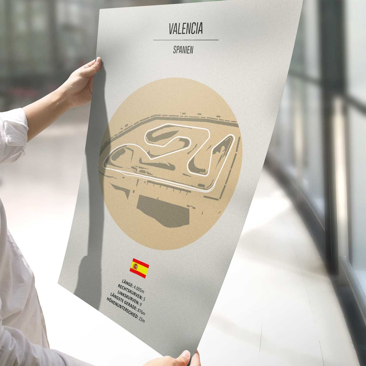 Poster der MotoGP Rennstrecke "Valencia"