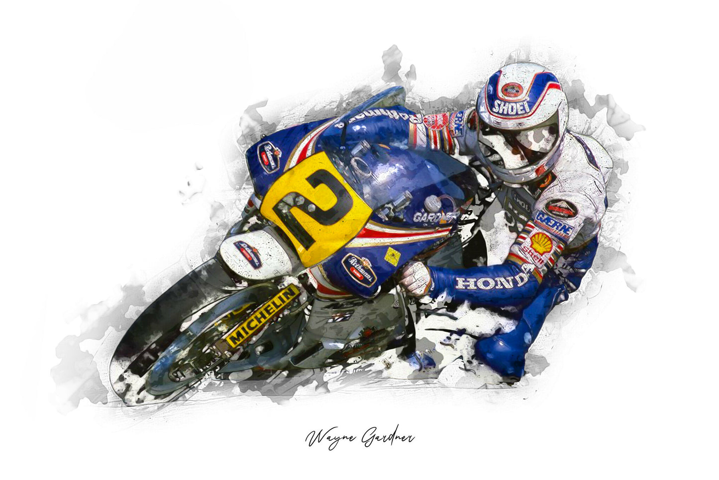 Wayne Gardner - Kunstdruck gerahmt - 40 x 30 cm