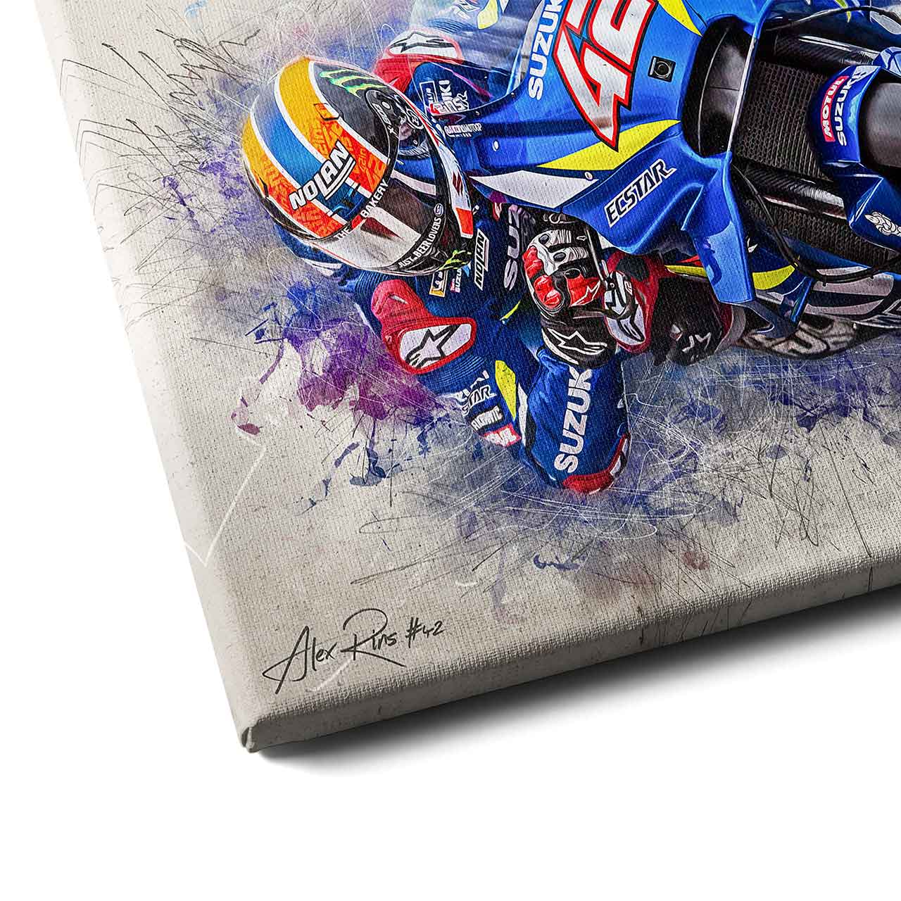 Leinwand Kunstdruck - Alex Rins - "Classic 19" - AR01