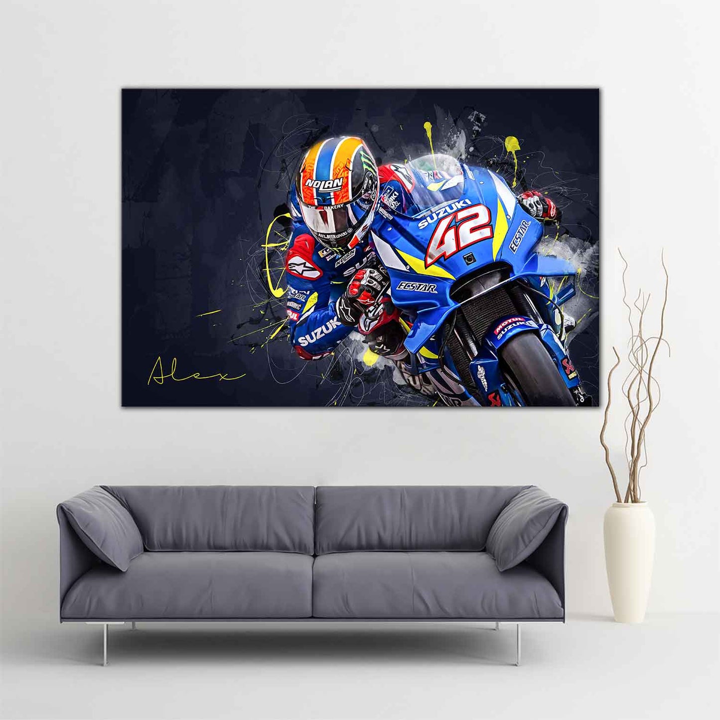 Leinwand Kunstdruck - Alex Rins - "forty2" - AR02