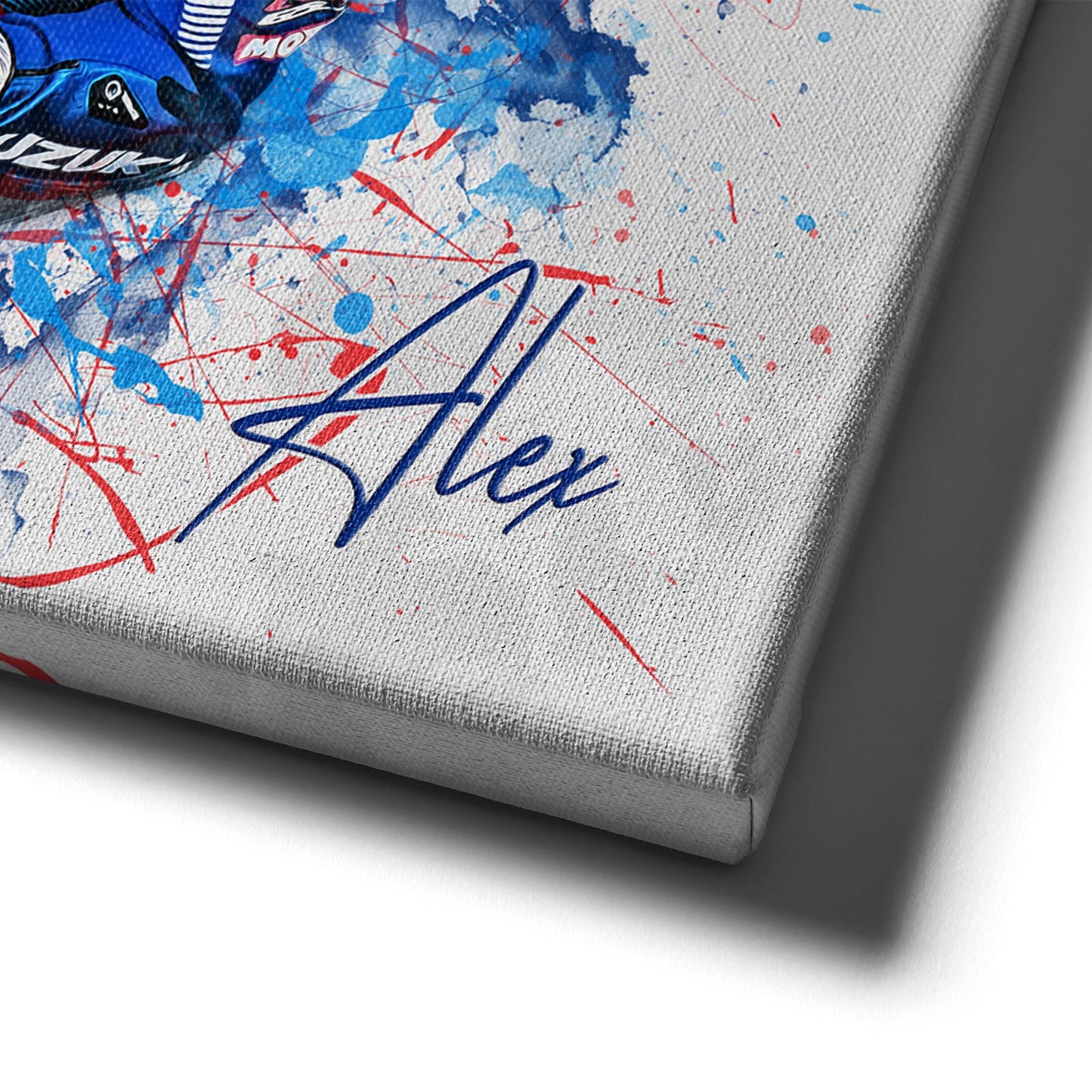 Leinwand Kunstdruck - Alex Rins - "Blue Splash" - AR03