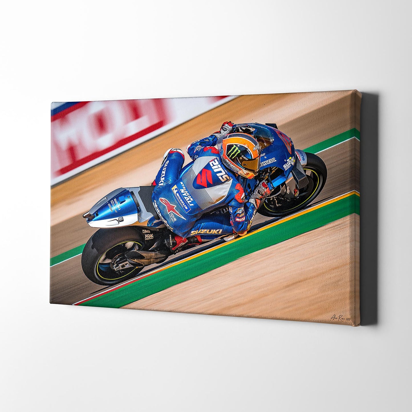 Leinwand Kunstdruck - Alex Rins - "Aragon" - AR04
